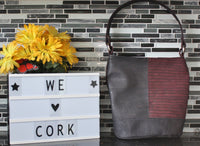 Mini Bonnie Bucket Cork leather